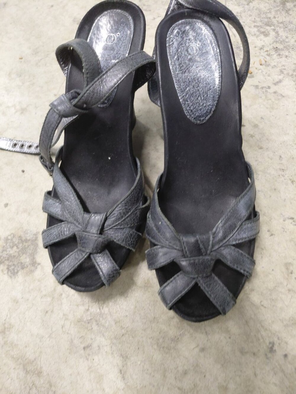 Sandals black leather